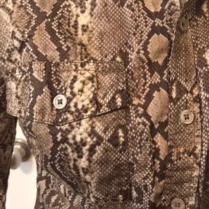 Michael Kors snake pattern button up blouse